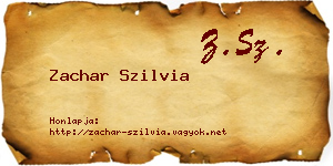 Zachar Szilvia névjegykártya