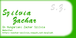 szilvia zachar business card